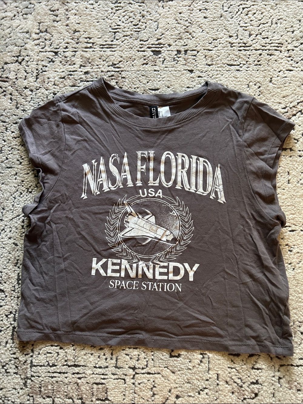 H&M Divided Crewneck Tee - Taupe Gray